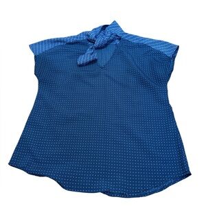 Banana Republic Navy Polka Dot Blouse